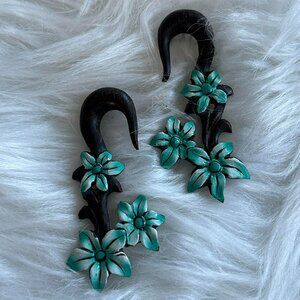 Wooden Carved Floral Jewelry